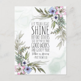 Postal Dejad que vuestra luz brille delante de los demás,