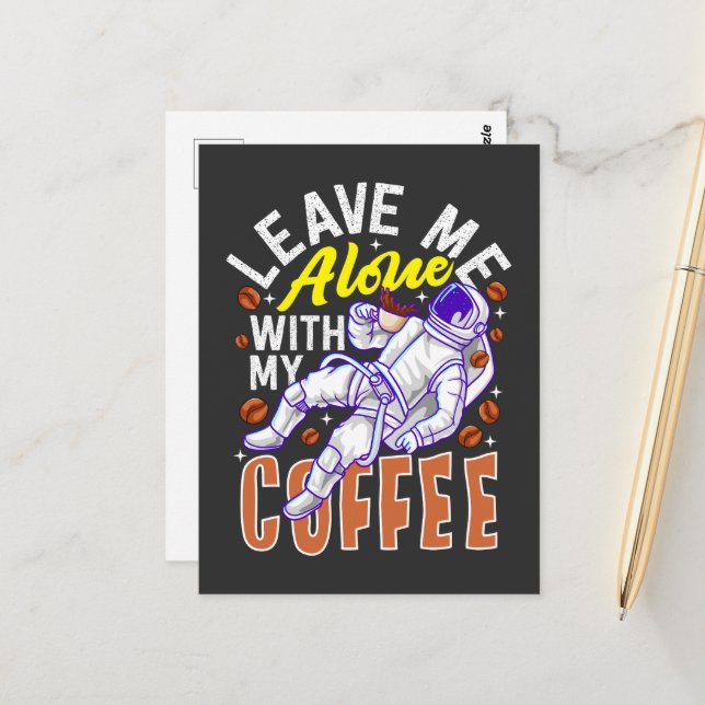 Postal Déjame solo con mi café (Anverso/Reverso In Situ)