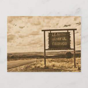 Postal dejar colorido colorado