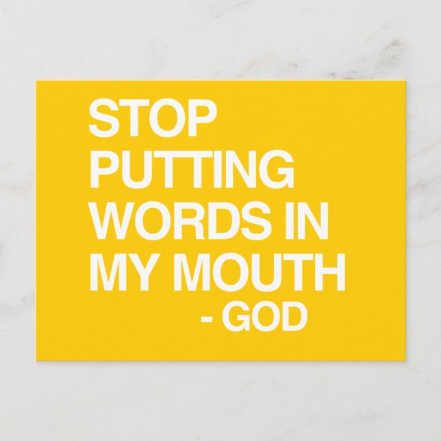 POSTAL DEJAR DE PONER PALABRAS EN MI MO (Anverso)