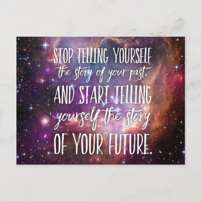 Postal Dejar ir tu última cita motivacional (Anverso)