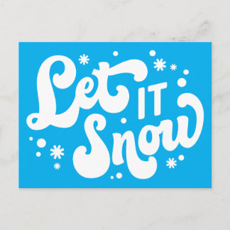 Postal Dejar que nieve diseño invernal