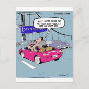 Postal Dejé Mi Corazón En San Francisco Graciosos Regalos