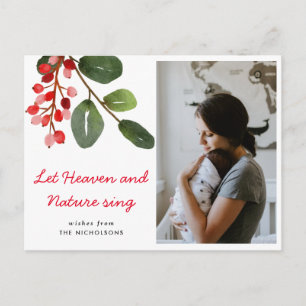 Postal Dejemos que el cielo y la naturaleza canten Berry 