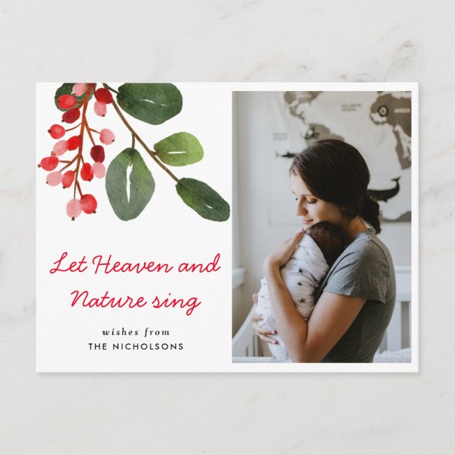 Postal Dejemos que el cielo y la naturaleza canten Berry  (Anverso)