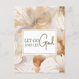 Postal Dejen ir y dejen que Dios sea cristiano Inspirador