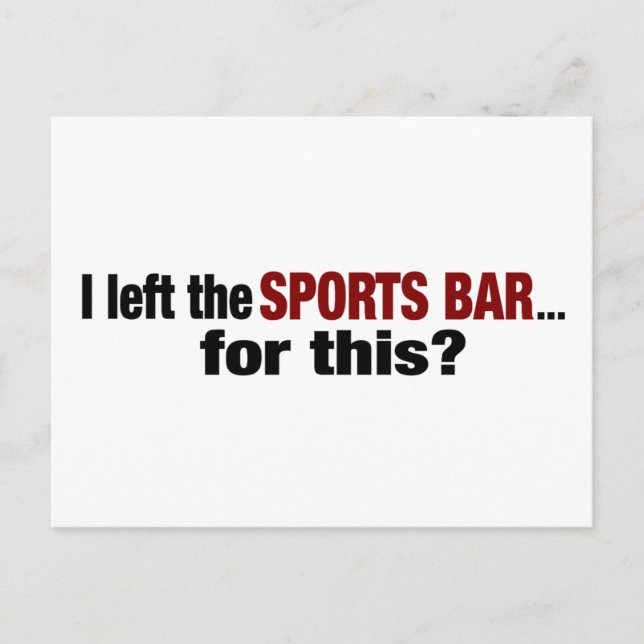 Postal ¿Dejó El Bar Deportivo Para Esto? (Anverso)