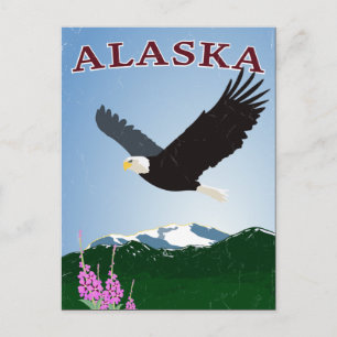Postal del águila de Alaska