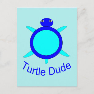 Postal del Amigo Brillante de la Tortuga Azul