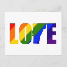 Postal del amor de Vermont del orgullo gay