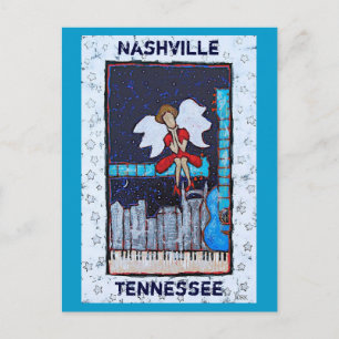 Postal del ángel de Tonk del Honky (Nashville, TN)