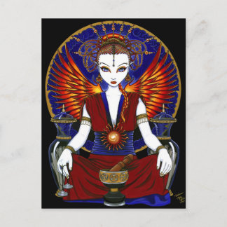 Postal del ángel del fuego de la diosa de "Solara"