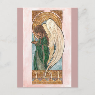 Postal del ángel del navidad