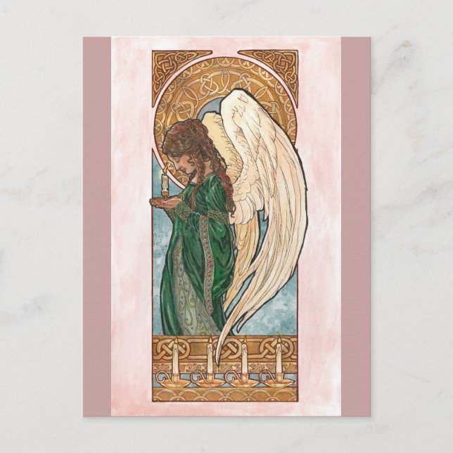 Postal del ángel del navidad (Anverso)