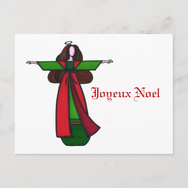 Postal del ángel del navidad (Anverso)