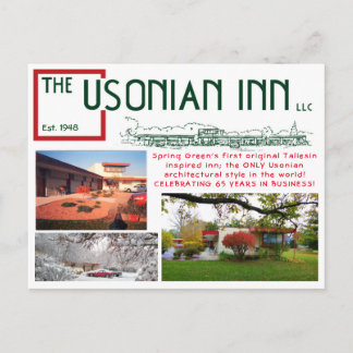 Postal del aniversario del mesón de Usonian