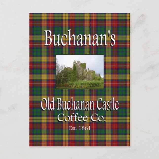 Postal del antiguo castillo Buchanan de Buchanan (Anverso)