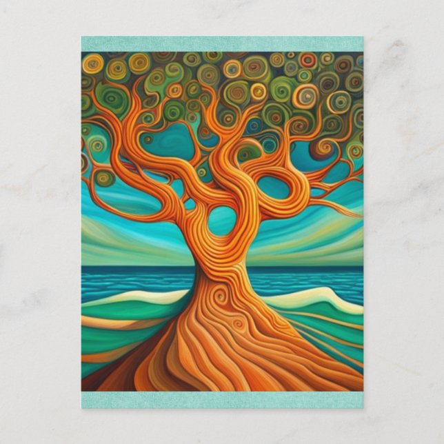 Postal del árbol de la vida (Anverso)
