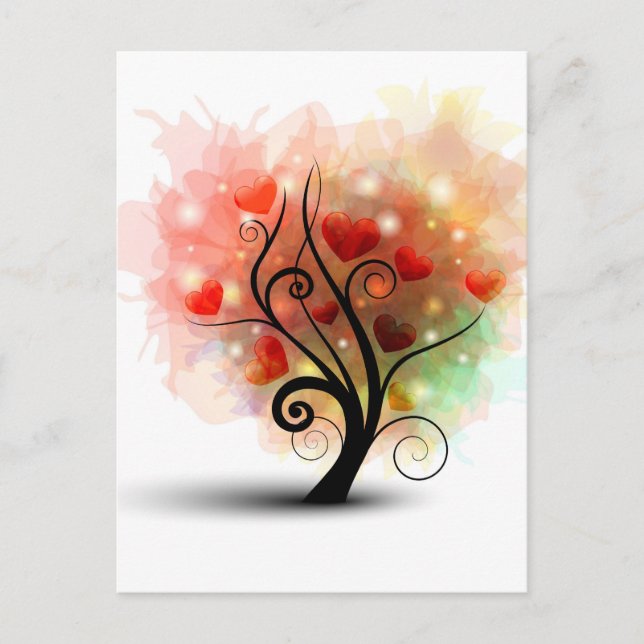 Postal del árbol del corazón (Anverso)