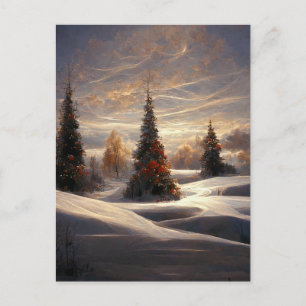 Postal del árbol navideño comercial del logotipo