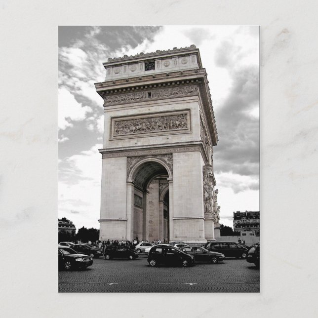 Postal del Arco de París de Triunfo (Anverso)