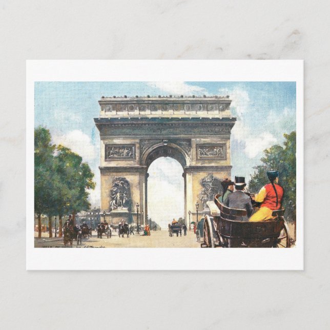 Postal del Arco de Triunfo de París (Anverso)