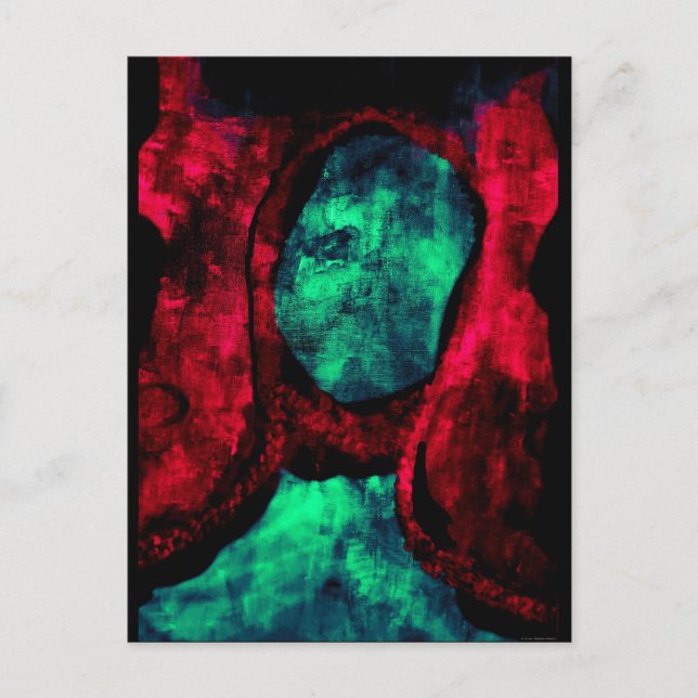 Postal del arte de JTG de "Madonna rojo" (Anverso)