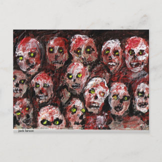Postal del arte del zombi