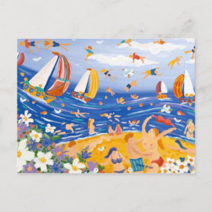 Postal del arte: Invitaciones con playas, playa