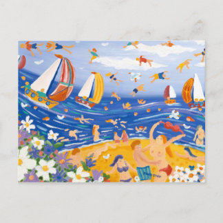 Postal del arte: Invitaciones con playas, playa