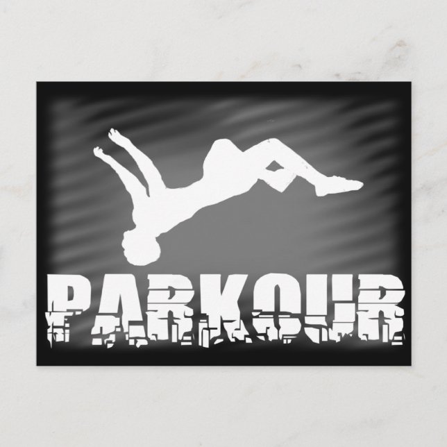 postal del atleta de Parkour (Anverso)