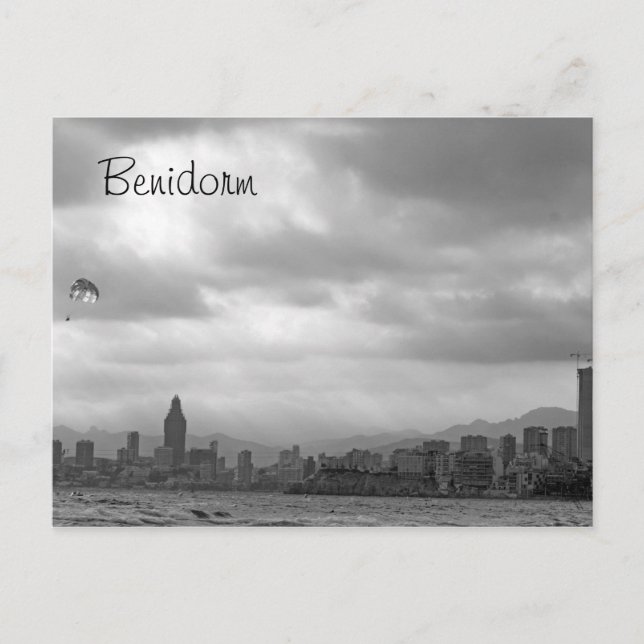 postal del atontamiento Benidorm (Anverso)