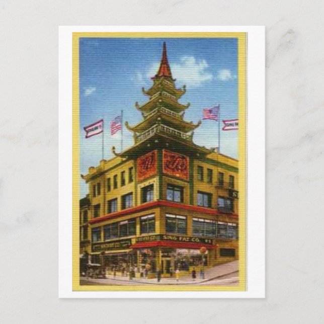 Postal del Barrio Chino de San Francisco (Anverso)