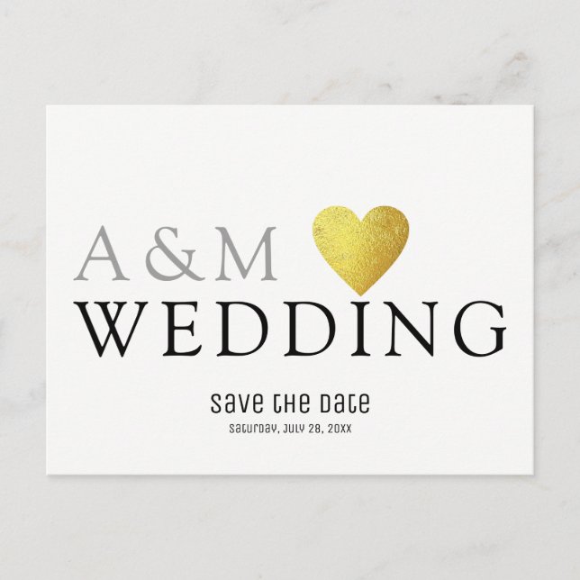 postal del boda de amor para una invitación a guar (Anverso)