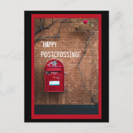 Postal del buzón rojo de correo de Happy Postcross