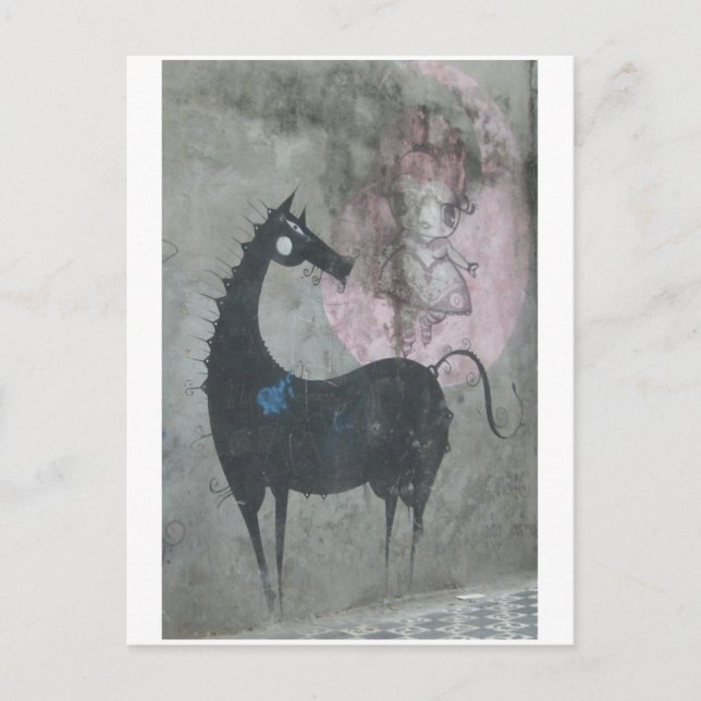 Postal del caballo de la pintada (Anverso)