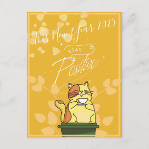 postal del calendario de gatos 2025