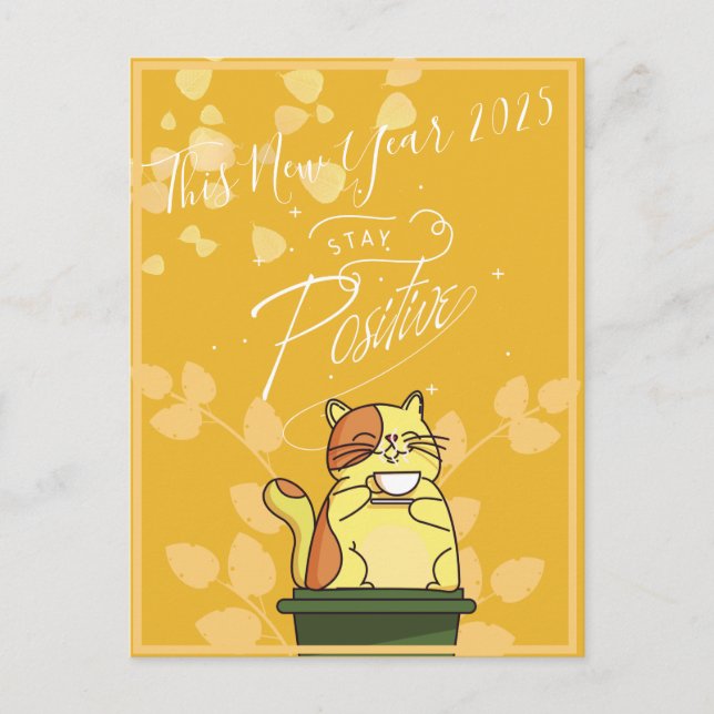 postal del calendario de gatos 2025 (Anverso)