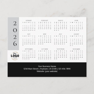 Postal del calendario de logotipos de empresas de 