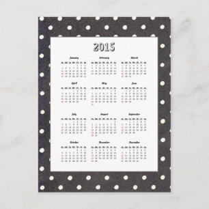 Postal del calendario Polka Dot 2015