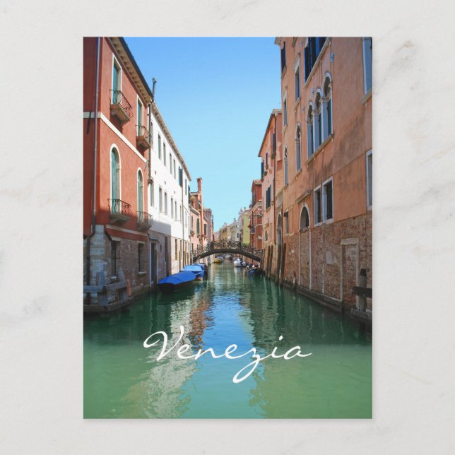 postal del Canal de Venecia (Anverso)