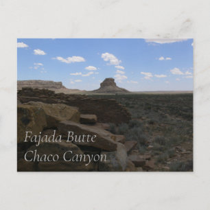 Postal del cañón del Chaco Fajada Butte