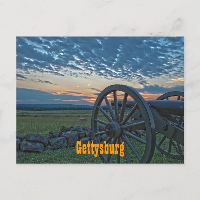 Postal del cañón II de Gettysburg (Anverso)