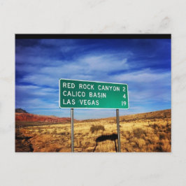 Postal del Cañón Rojo de Las Vegas