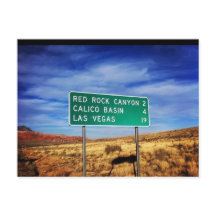 Postal del Cañón Rojo de Las Vegas