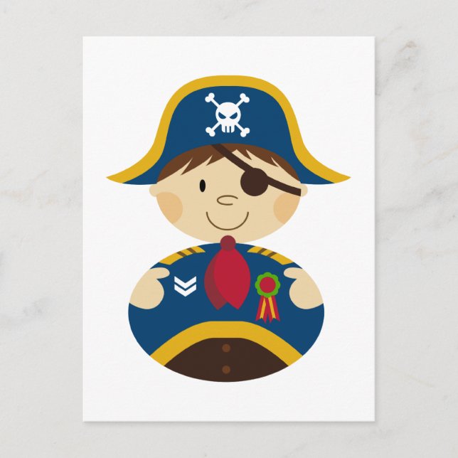 postal del capitán del pirata (Anverso)