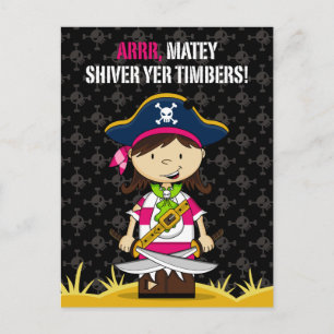 Postal del Capitán del Pirata chica