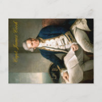 Postal del capitán James Cook, descubridor de Hawa
