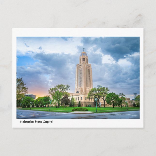 Postal del Capitolio Estatal de Nebraska (Anverso)