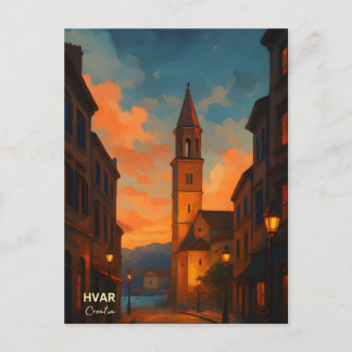 Postal del casco antiguo de la isla de Hvar - Expl